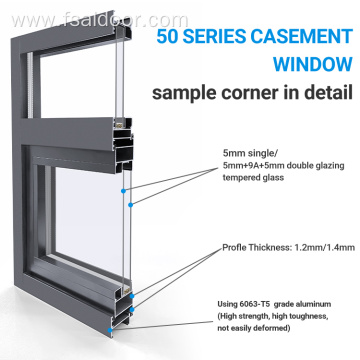 Modern Design Custmo Aluminum Alloy Casement Window